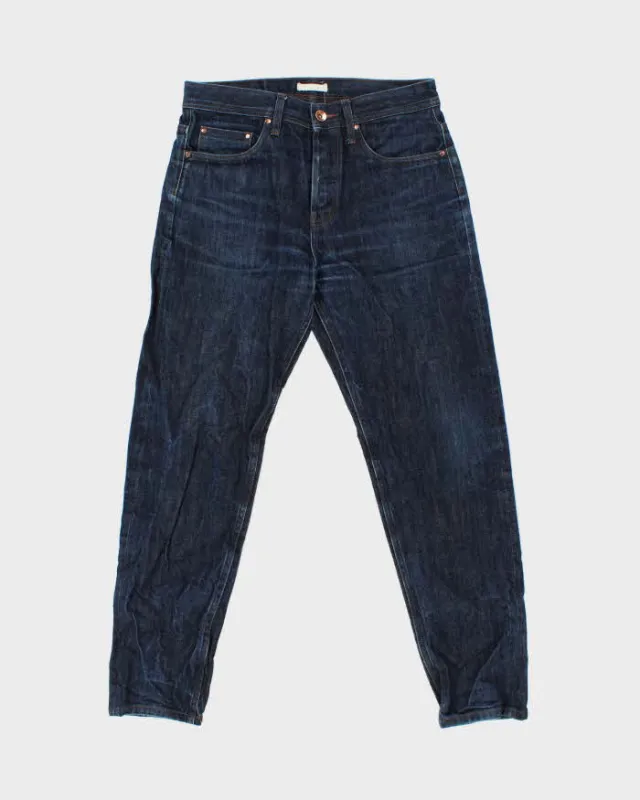 Vintage The Unbranded Brand UB601 Raw 14.5oz Indigo Japanese Selvedge Denim Relaxed Tapered Jeans - W32 L31 made by Rokit