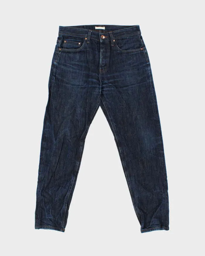 Vintage The Unbranded Brand UB601 Raw 14.5oz Indigo Japanese Selvedge Denim Relaxed Tapered Jeans - W32 L31 sold by Rokit