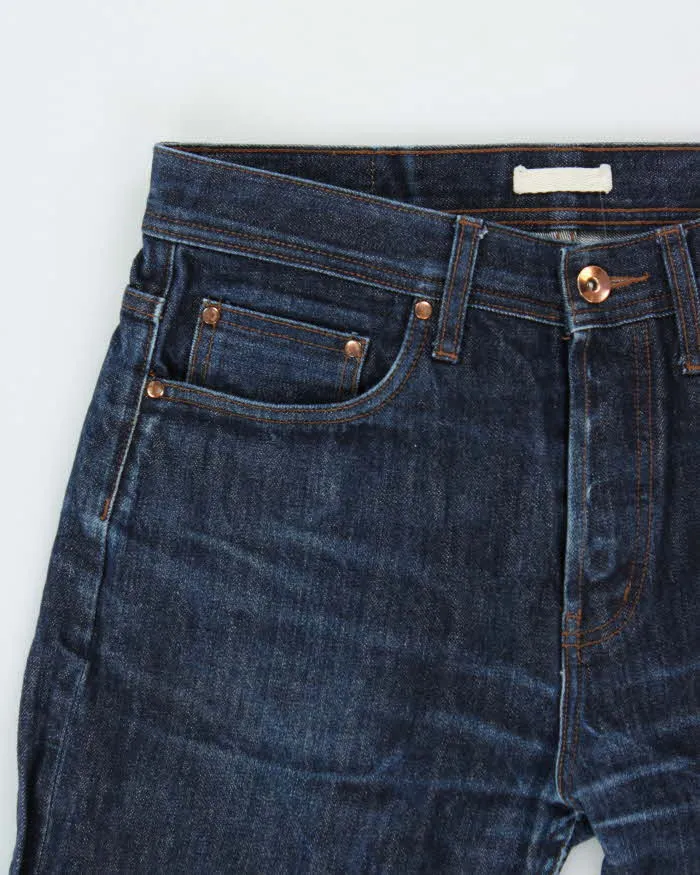 Vintage The Unbranded Brand UB601 Raw 14.5oz Indigo Japanese Selvedge Denim Relaxed Tapered Jeans - W32 L31 sold by Rokit product image thumbnail 3