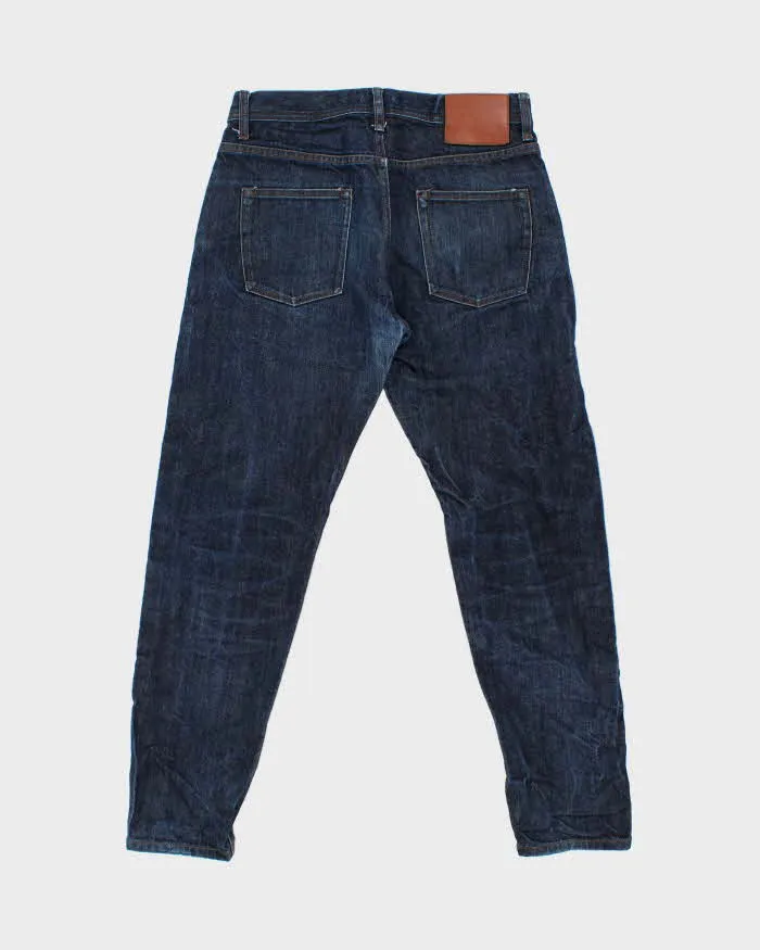 Vintage The Unbranded Brand UB601 Raw 14.5oz Indigo Japanese Selvedge Denim Relaxed Tapered Jeans - W32 L31 sold by Rokit product image thumbnail 2