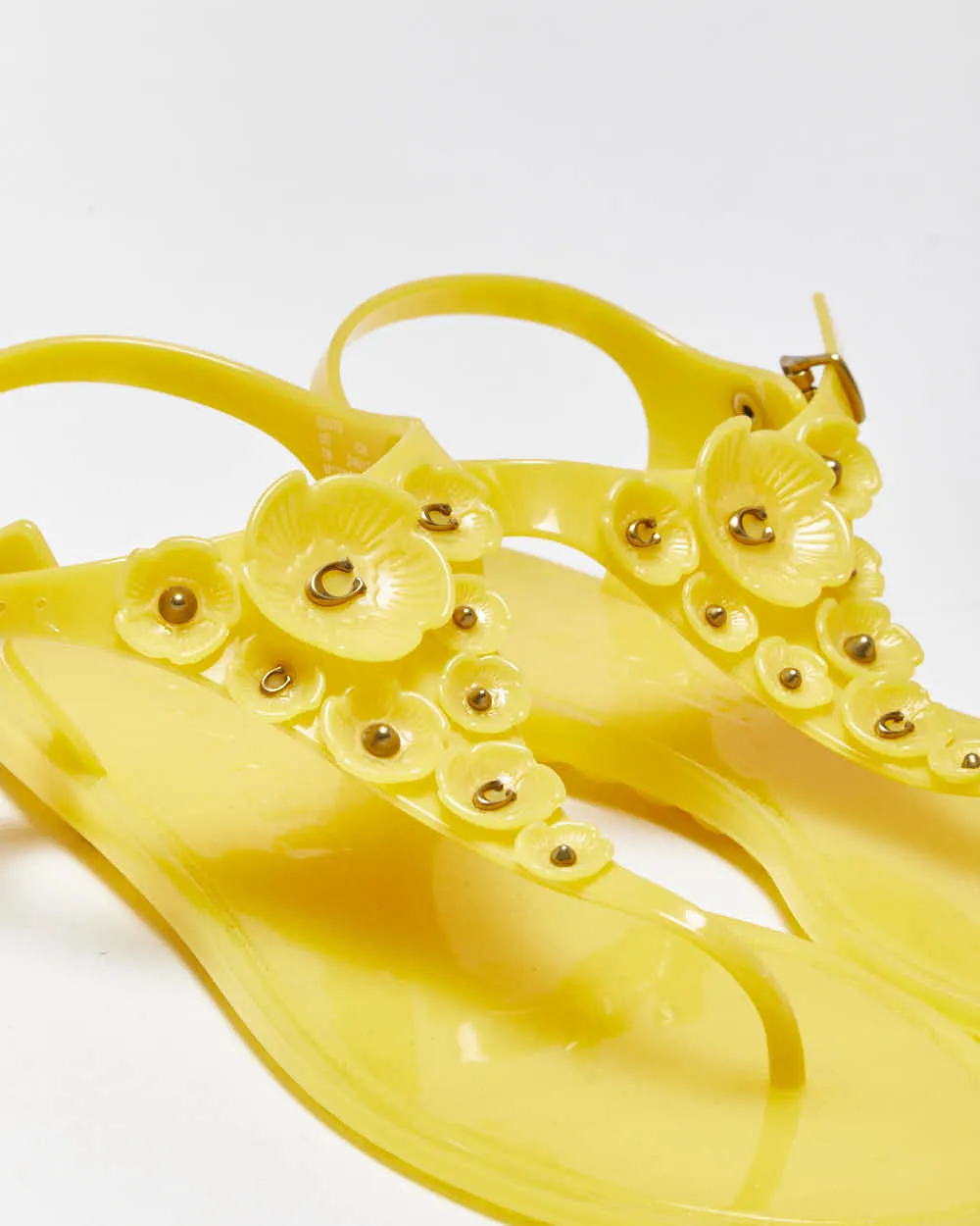 Vintage Y2k 2000s Coach Tea Rose Jelly Sandals - UK5 sold by Rokit product image thumbnail 5