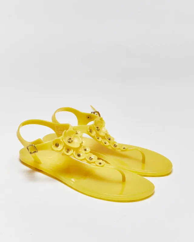 Vintage Y2k 2000s Coach Tea Rose Jelly Sandals - UK5 made by Coach