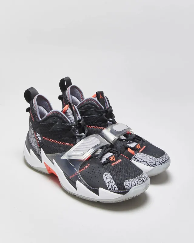 2019 Nike Air Jordan Why Not Zer0.3 'Black Cement Crimson' Basketball Trainers - UK9 made by Jordan