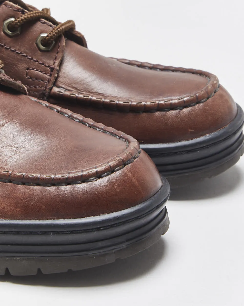 DSWT Vintage 1990s Eddie Bauer Gore-Tex Leather 4-Eye Moc Toe Deck Shoes - UK7.5 sold by Rokit product image thumbnail 5