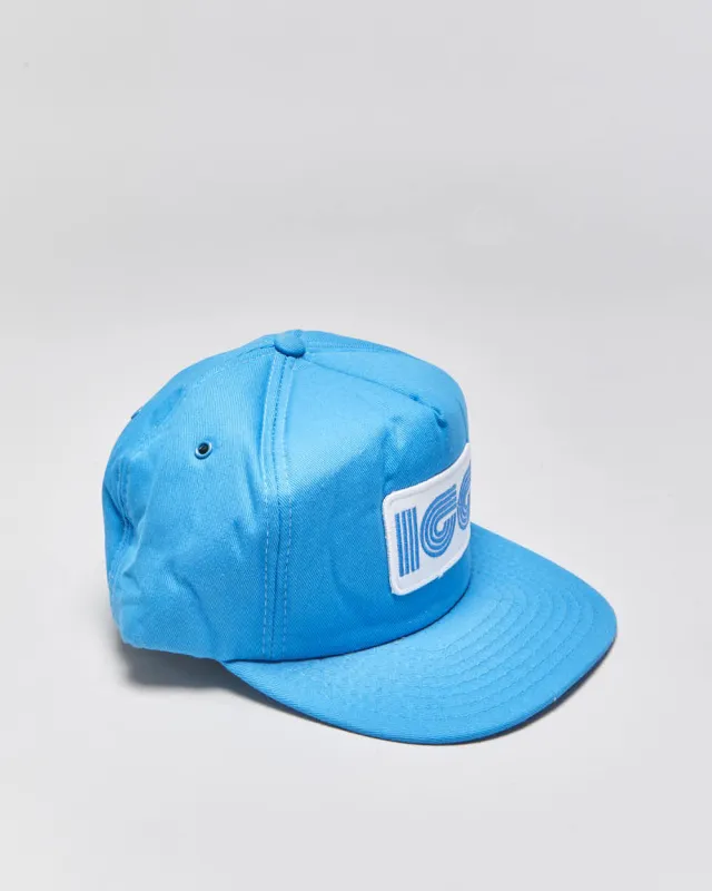 DS Vintage 1980s ICG Propane Aqua Blue Cotton Flat Brim Snapback - OS made by Rokit
