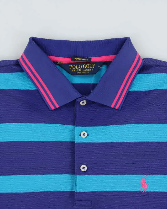 Vintage Polo Golf Ralph Lauren Performance Pima Cotton Blend Striped Short Sleeve Polo Shirt - M sold by Rokit product image thumbnail 5