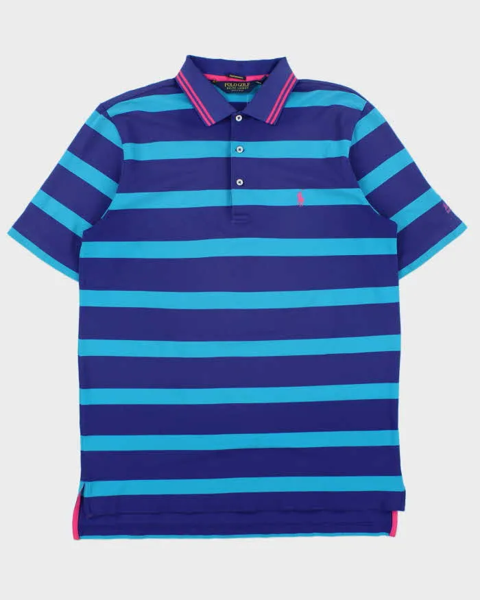 Vintage Polo Golf Ralph Lauren Performance Pima Cotton Blend Striped Short Sleeve Polo Shirt - M sold by Rokit