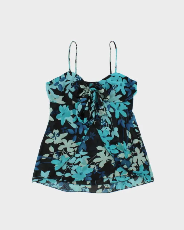 Vintage Y2k 2000s Suzy Floral Double Mesh Cami - M made by Rokit