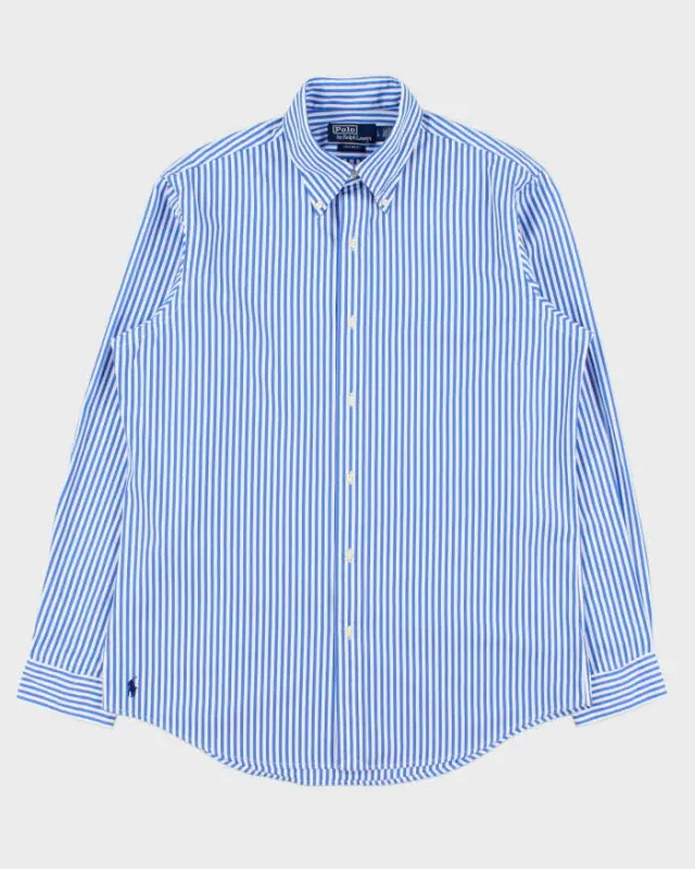 Vintage Polo Ralph Lauren Striped Custom Fit Long Sleeve Shirt - L made by Ralph Lauren