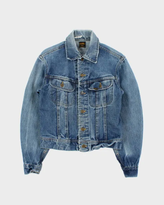 Vintage 1980s Lee Riders 220 Made In Canada Medium Wash Denim Trucker Jacket - M made by Lee