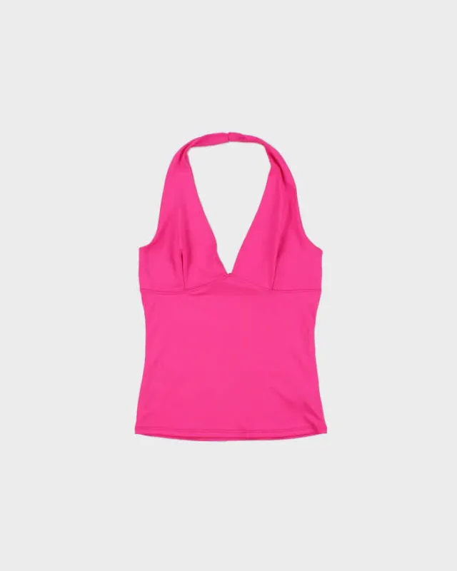 Vintage Y2k 2000s Gaze Slinky Halter Neck Top - S made by Rokit