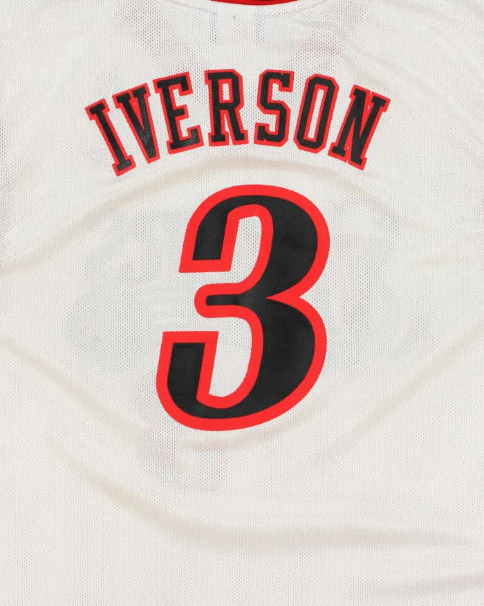 Vintage 2003 Reebok Philadelphia 76ers Allen Iverson #3 Sixers NBA Home Basketball Jersey - L sold by Rokit product image thumbnail 4
