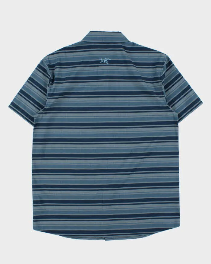 2020 Arc'teryx Striped 'Brohm' Embroidered Bird Short Sleeve Shirt - L sold by Rokit product image thumbnail 2