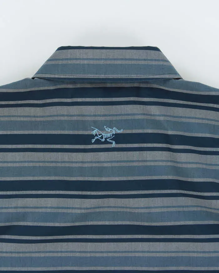 2020 Arc'teryx Striped 'Brohm' Embroidered Bird Short Sleeve Shirt - L sold by Rokit product image thumbnail 4