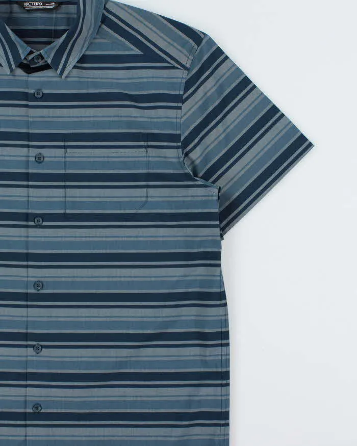 2020 Arc'teryx Striped 'Brohm' Embroidered Bird Short Sleeve Shirt - L sold by Rokit product image thumbnail 3