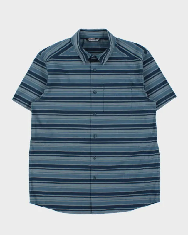 2020 Arc'teryx Striped 'Brohm' Embroidered Bird Short Sleeve Shirt - L made by Arc'teryx