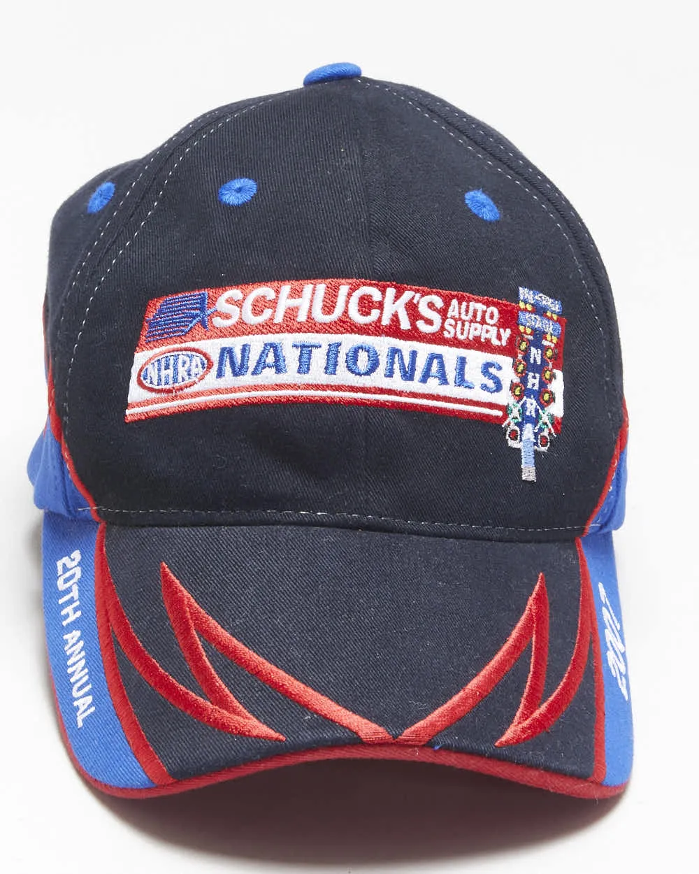 Vintage 2007 Y2K NHRA National Schuck's 20th Annual Embroidered Canvas Velcro Baseball Cap - OS sold by Rokit product image thumbnail 3