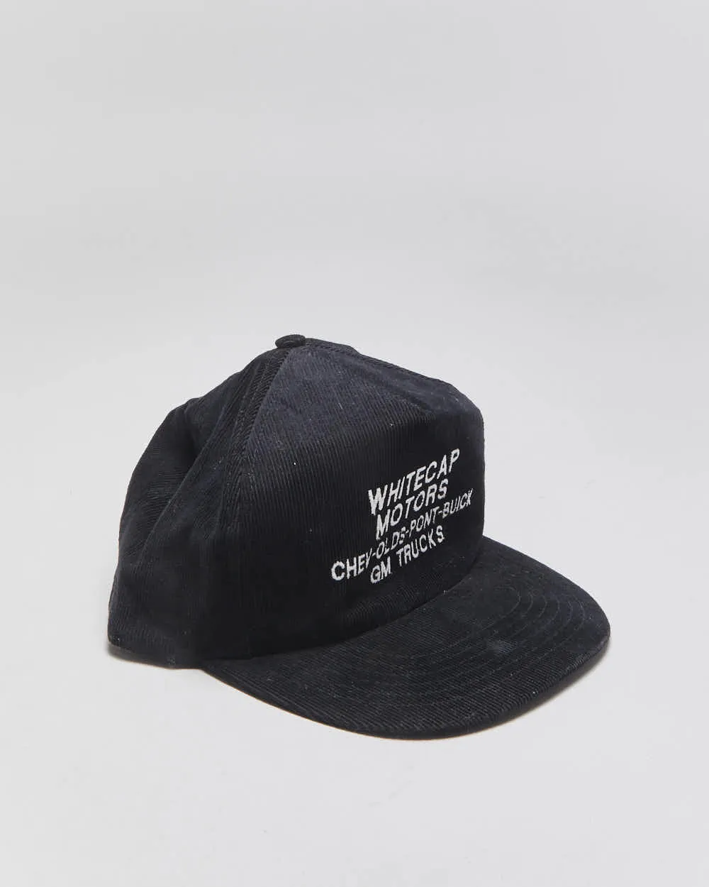 Vintage 1990s WhiteCap Motors Embroidered Corduroy Flat Brim AJM Snapback - OS sold by Rokit