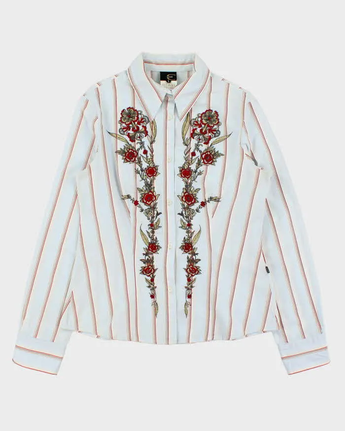Vintage Y2k 2000s Just Cavalli Glittery Striped Blouse - L sold by Rokit