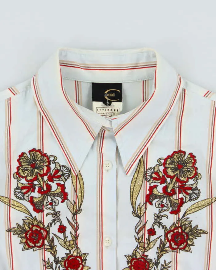 Vintage Y2k 2000s Just Cavalli Glittery Striped Blouse - L sold by Rokit product image thumbnail 5