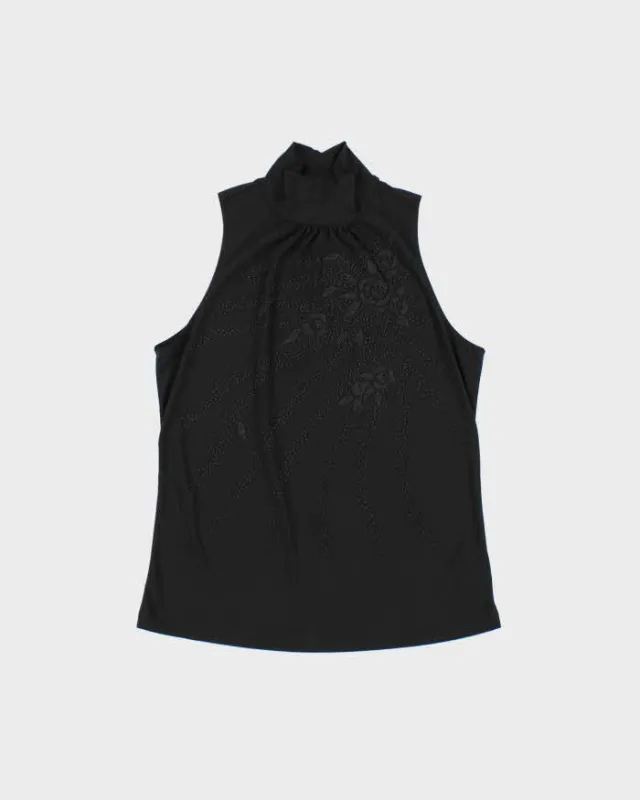 Vintage Y2k 2000s Bleeker & McDougal Beaded High Neck Top - S made by Rokit
