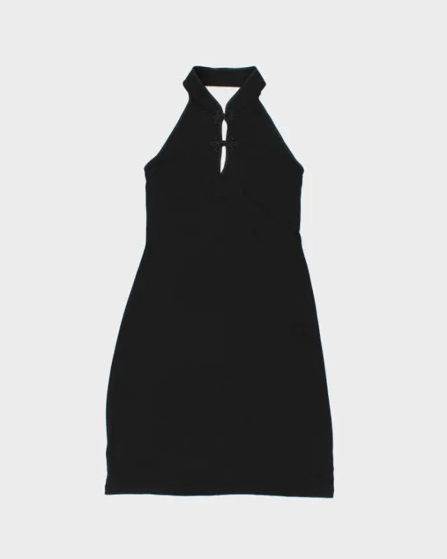 Vintage Y2k 2000s Suzy High Neck Cut-out Slinky Dress - M made by Rokit