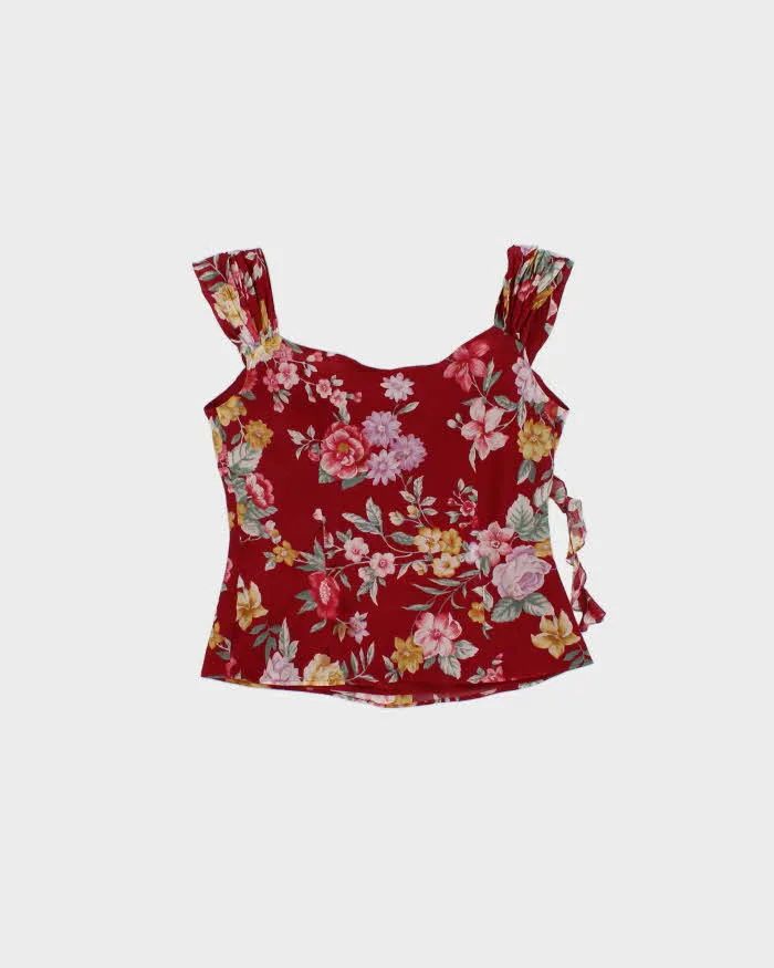 Vintage 2000s Precis Floral Silk Rosette Top- S sold by Rokit product image thumbnail 2