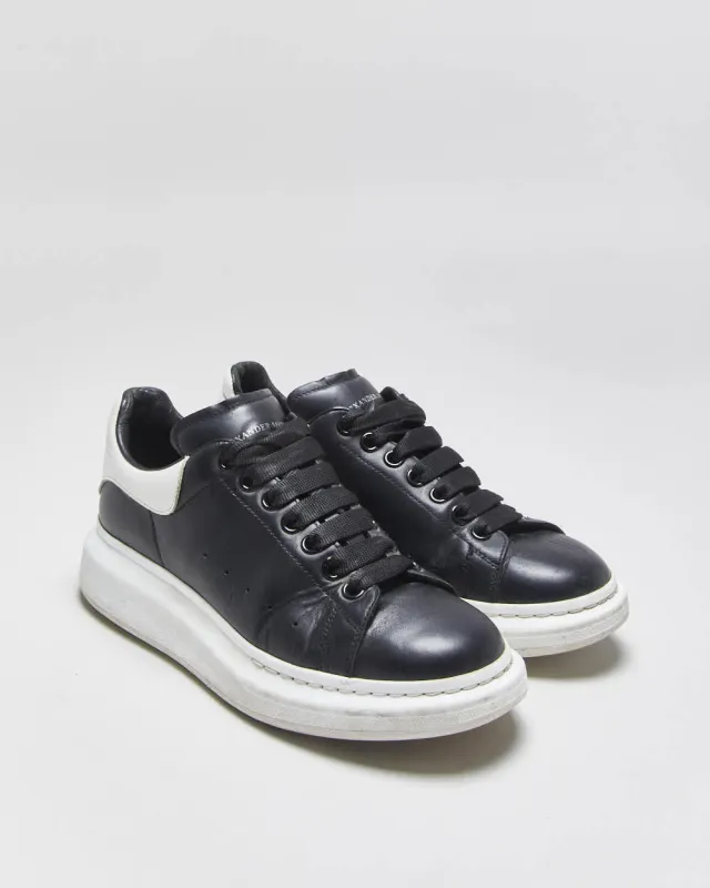 2021 Alexander Mcqueen Black Leather Oversized 'Larry' Trainers - UK7 made by Alexander McQueen