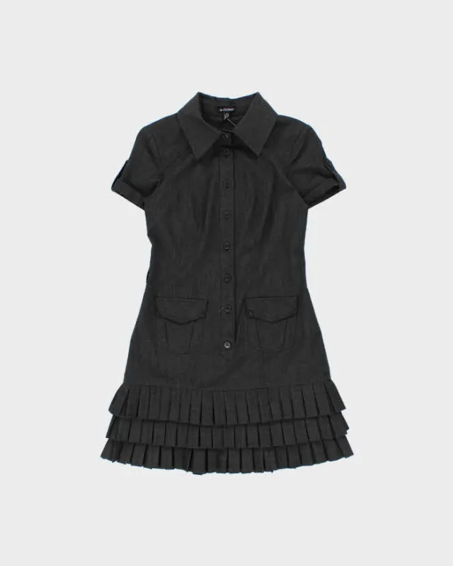 Vintage Y2k 2000s Le Chateau Button-up Drop Waist Mini Dress - S made by Rokit