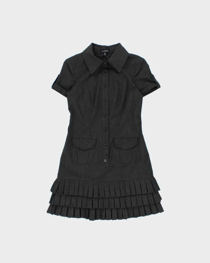 Vintage Y2k 2000s Le Chateau Button-up Drop Waist Mini Dress - S sold by Rokit