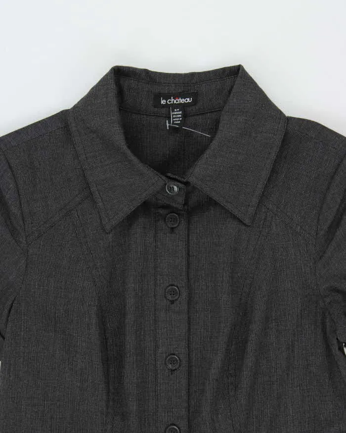 Vintage Y2k 2000s Le Chateau Button-up Drop Waist Mini Dress - S sold by Rokit product image thumbnail 5
