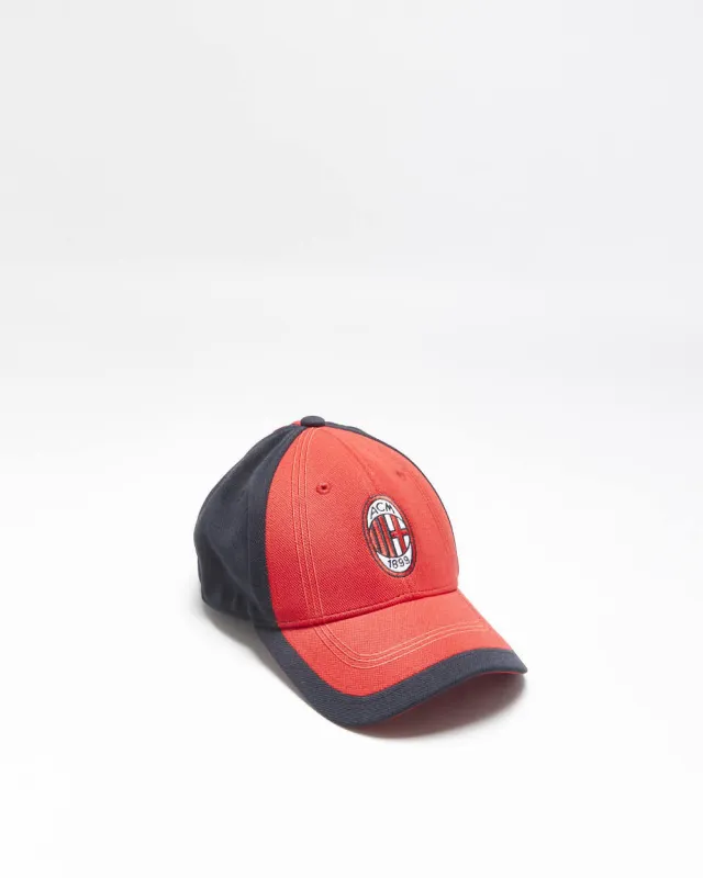 Vintage Y2K 00s Adidas AC Milan FC A-Flex Baseball Cap - M/L made by Adidas