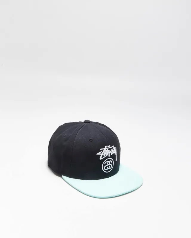 Vintage Starter x Stussy Wool Blend Embroidered Teal Snapback - OS made by Stussy