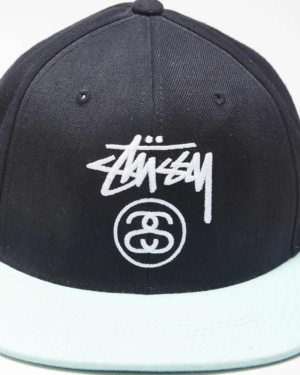 Vintage Starter x Stussy Wool Blend Embroidered Teal Snapback - OS sold by Rokit product image thumbnail 3