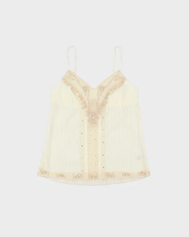 DSWT Y2k 2000s Guess Beaded Cotton Cami - S made by Rokit