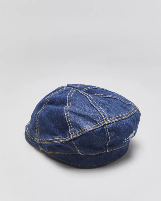 Vintage Y2K 00s Kangol 'Denim Galaxy' Indigo Wash Flat Cap - M made by Kangol