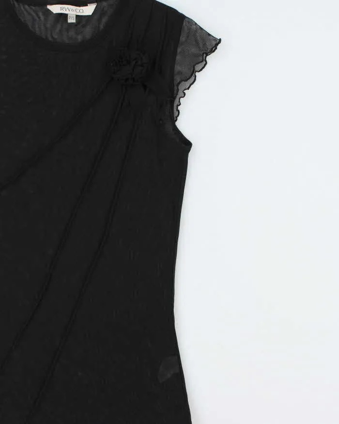 Vintage Y2k 2000s RW&Co Mesh Rosette Top - S sold by Rokit product image thumbnail 3
