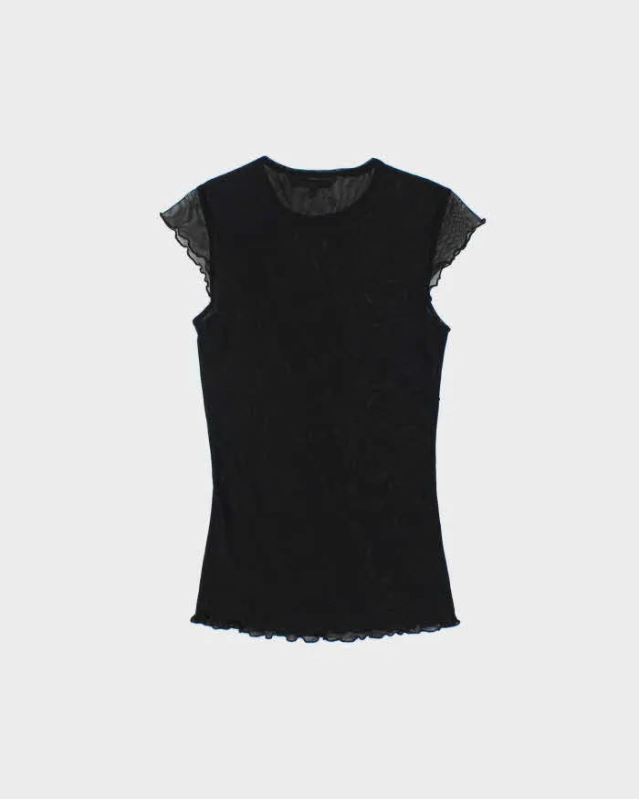 Vintage Y2k 2000s RW&Co Mesh Rosette Top - S sold by Rokit product image thumbnail 2