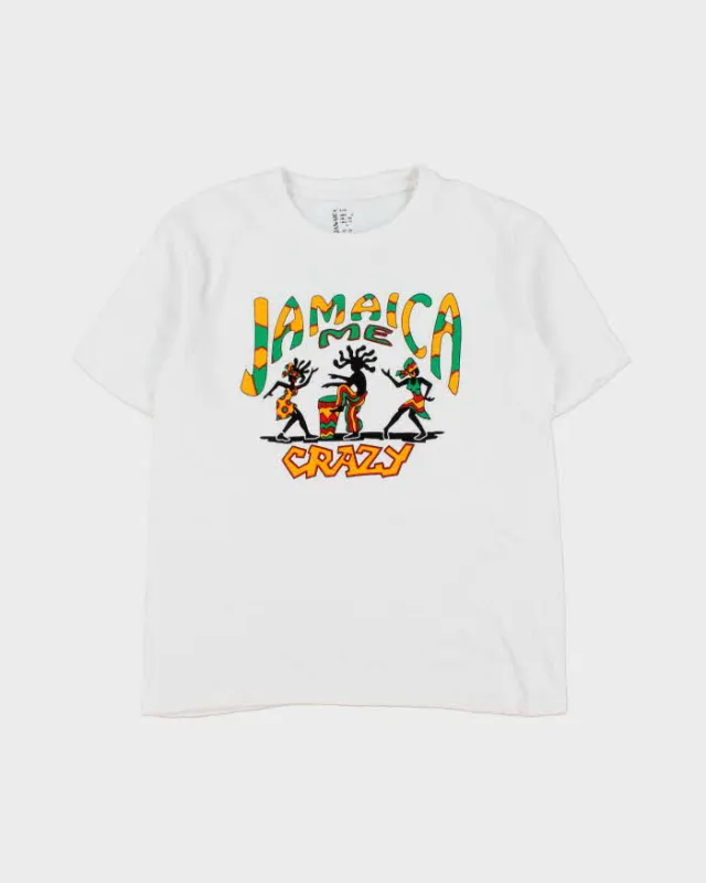 Vintage 00s 'Jamaica Me Crazy' Graphic Novelty Crewneck T-Shirt - S made by Rokit