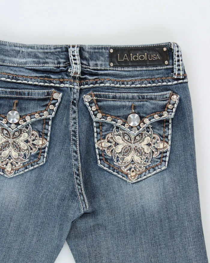VIntage Y2k 2000s LA Idol USA Rhinestone Bootcut Jeans - W31 L32 sold by Rokit product image thumbnail 4