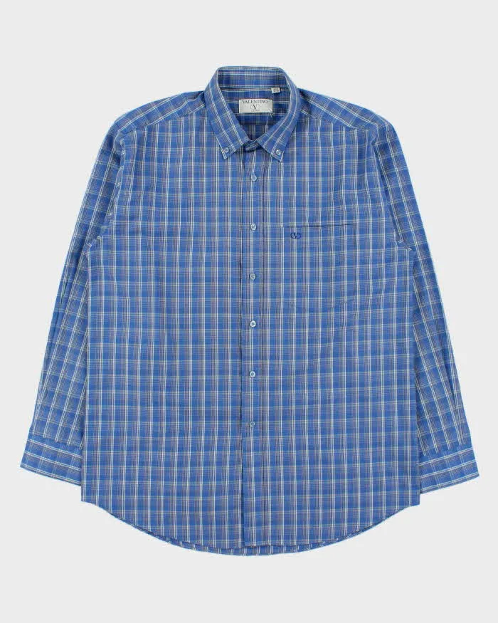Vintage 1990s Valentino Chemises Plaid Long Sleeve Shirt - M sold by Rokit