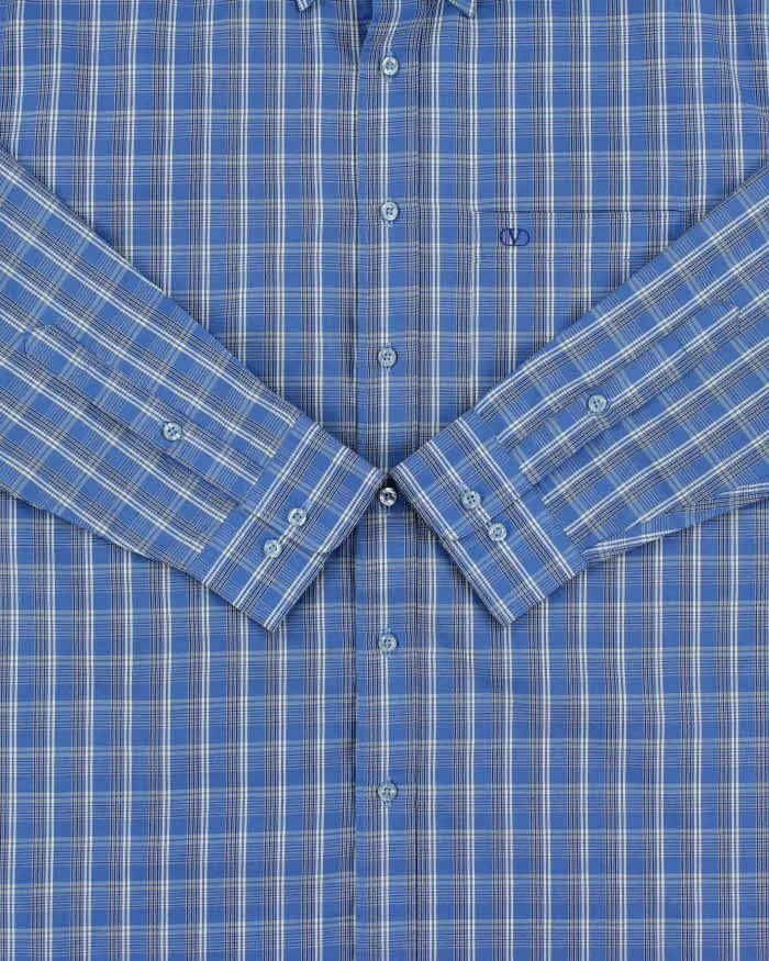 Vintage 1990s Valentino Chemises Plaid Long Sleeve Shirt - M sold by Rokit product image thumbnail 4