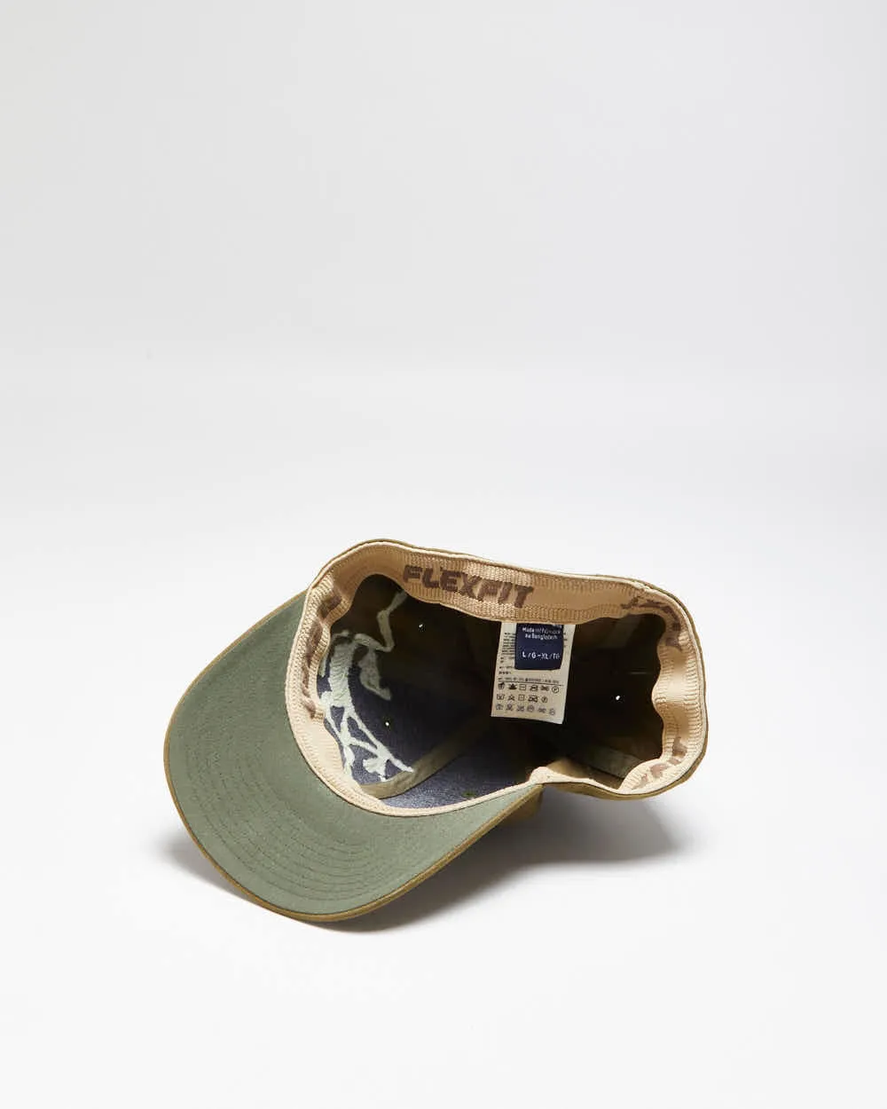 Vintage Arc'teryx Khaki Big Bird Embroidered Canvas FlexFit Baseball Cap - L/XL sold by Rokit product image thumbnail 5