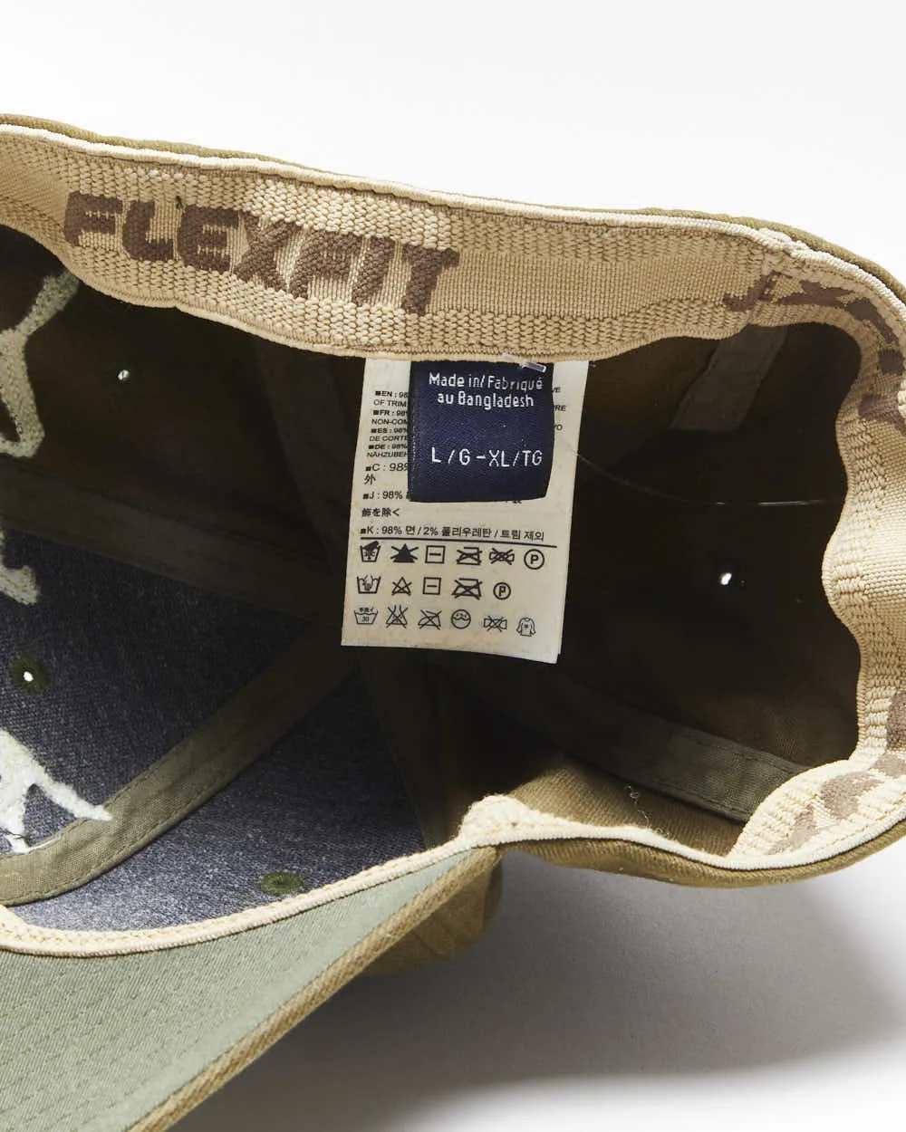 Vintage Arc'teryx Khaki Big Bird Embroidered Canvas FlexFit Baseball Cap - L/XL sold by Rokit product image thumbnail 4