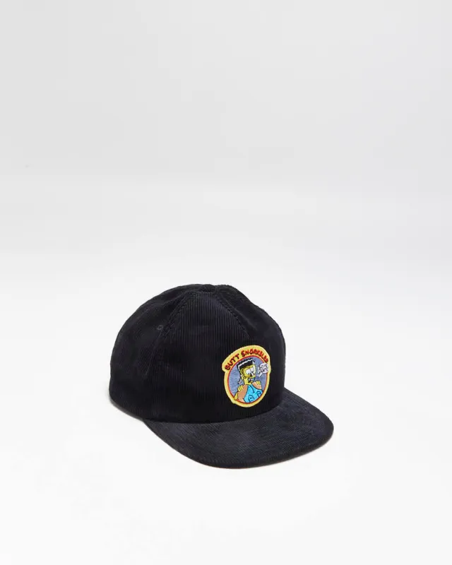 Vintage The Classics Bart Simpson Butt Snorkeler Corduroy Flat Brim Snapback - OS made by Rokit