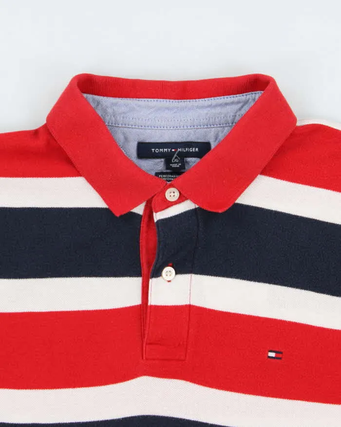 Vintage Tommy Hilfiger Striped Performance Pique Short Sleeve Polo Shirt - L sold by Rokit product image thumbnail 5
