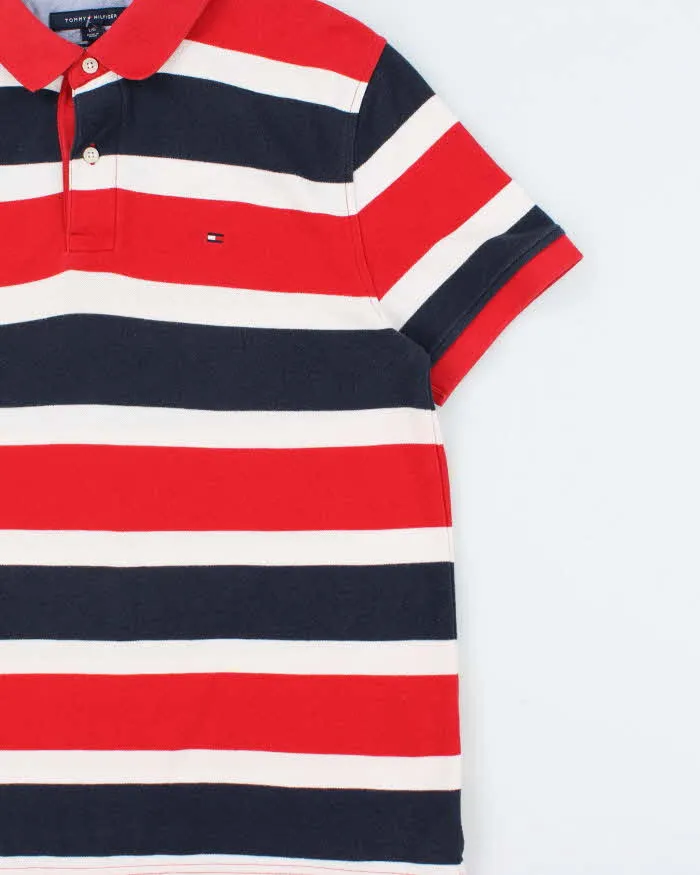 Vintage Tommy Hilfiger Striped Performance Pique Short Sleeve Polo Shirt - L sold by Rokit product image thumbnail 3