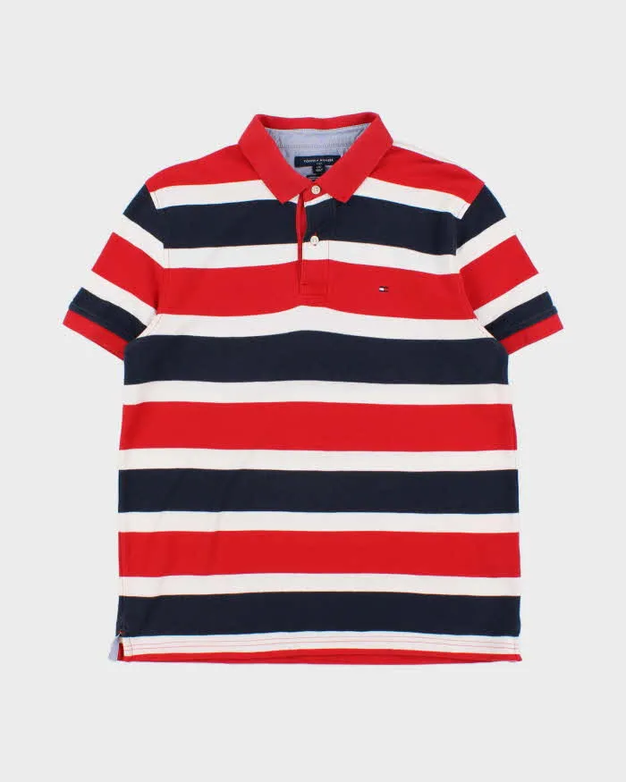 Vintage Tommy Hilfiger Striped Performance Pique Short Sleeve Polo Shirt - L sold by Rokit
