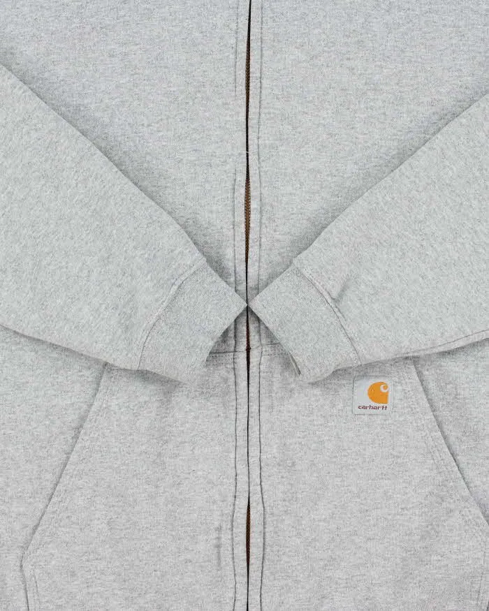Vintage Carhartt Marl Grey Midweight Loose Fit Zip-Up Hoodie - M sold by Rokit product image thumbnail 4