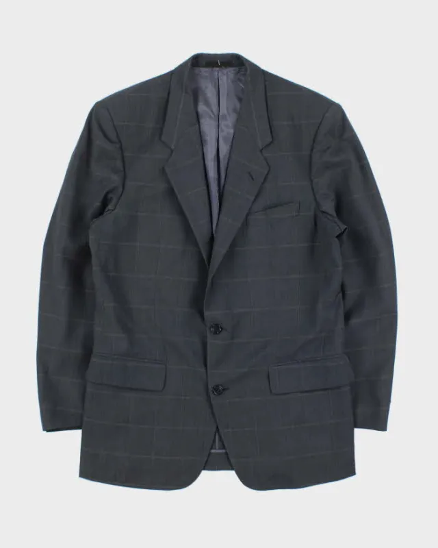 Vintage 1980s Yves Saint Laurent Check Wool Single Breasted Blazer - M made by Yves Saint Laurent